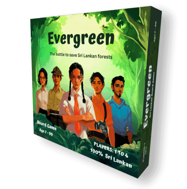 Evergreen, board game, interactive education, education, Sri Lankan