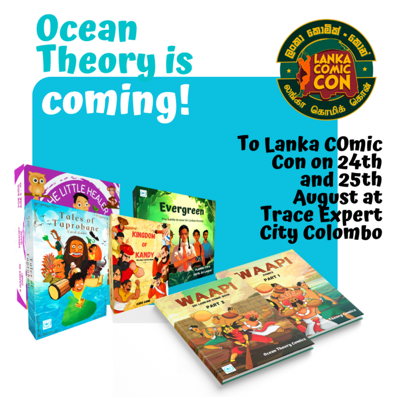 Lankacomiccon, Ocean Theory, Board Games. Comics. Sri Lanka, Education. Pop up