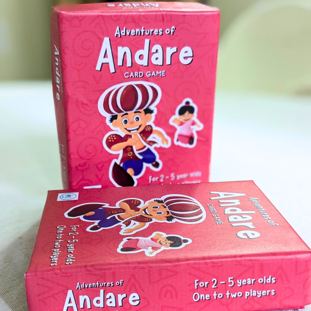 Andare, Card Game, board game, interactive education, education, Sri Lankan, memory game, adventure game box